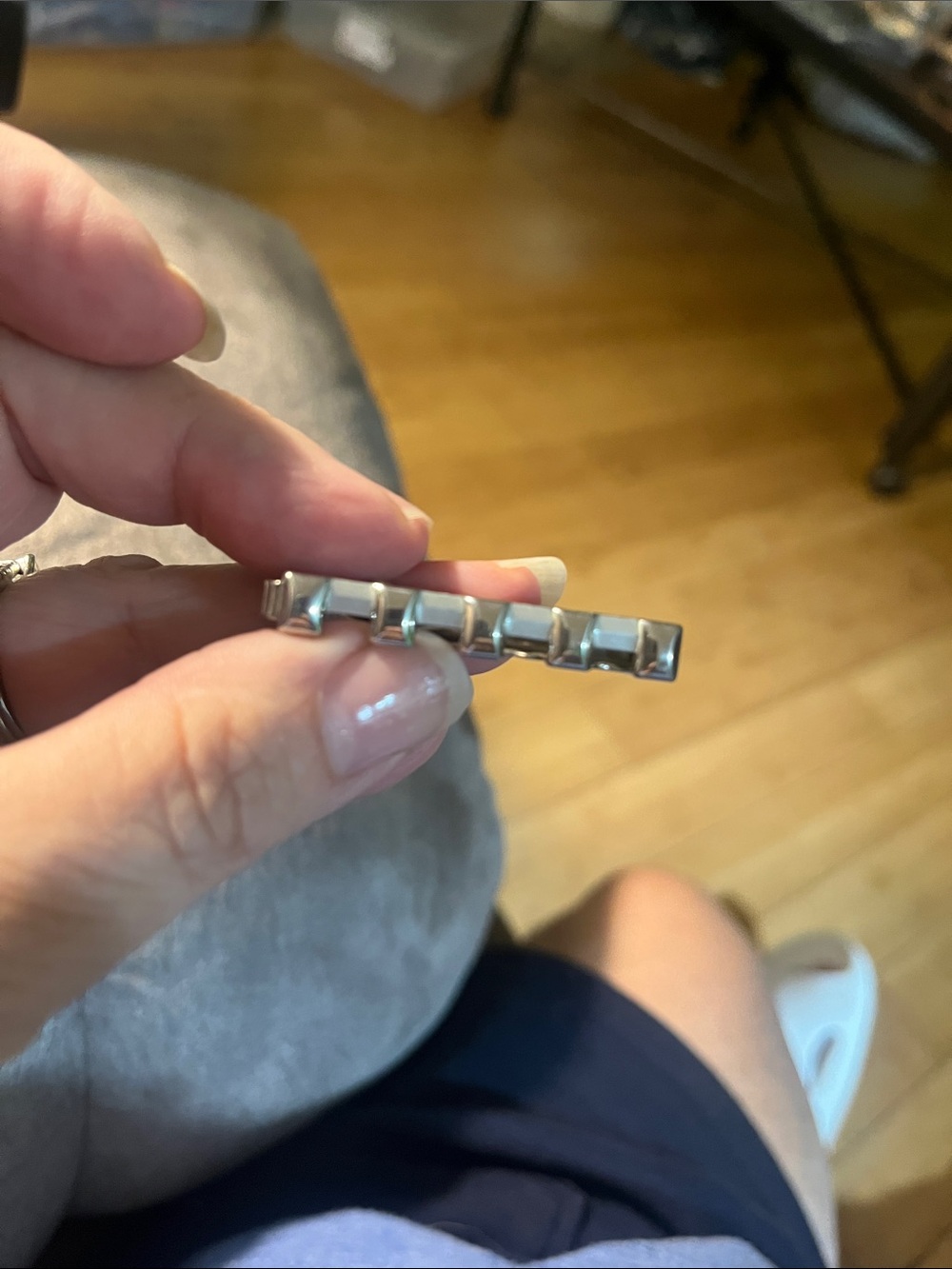 Silver tone tie clip 1953